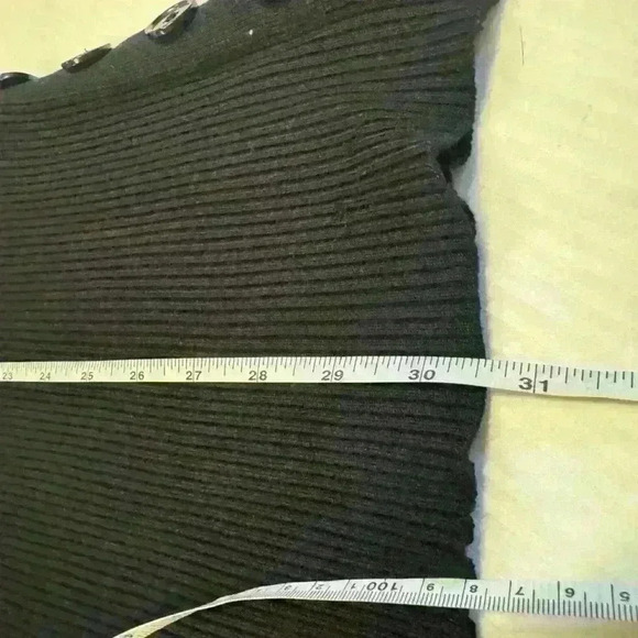 Dillard’s Say What sweater vest black size XL ribbed hem buttons casual office - Picture 4 of 7